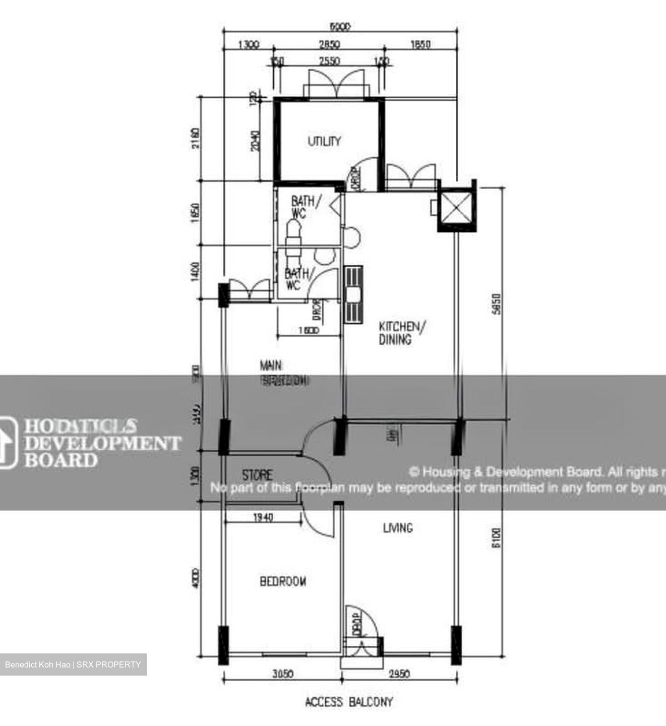 Blk 21 Hougang View (Hougang), HDB 3 Rooms #531661951